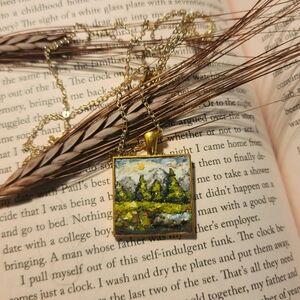 Scenic Landscape Pendant Necklace